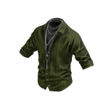 Green Button Up Shirt w/ Chains