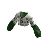 Green Christmas Crop Top