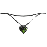 Green Chrome Heart Necklace 1.0
