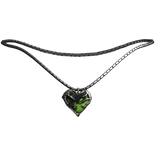 Green Chrome Heart Necklace 3.0