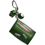 Green Chrome Wallet & Y2K Keychains