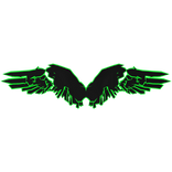 Green Corrupted Cartoony Wings