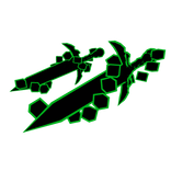 Green Corrupted Dual Cartoony Swords