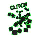 Green Corrupted Glitch Shoulder (Left)