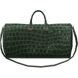 ✤ GREEN CROCODILE LEATHER DUFFLE BAG