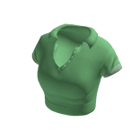 Green Cropped Polo Top