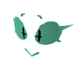 Green Cross-Shaped Pupils Face