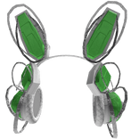 Green Cyber Bunny Tech Headphones