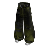 Green Distressed Rockstar Denim Jeans