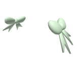 Green Double Hair Bows