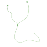 green earbuds headphones