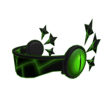 Green Eyes 6 Black Stars Visor