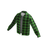 Green Flannel Shirt w/ Dogtag