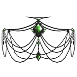 Green Gemstone Gothic Chain