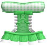 Green Gingham Doll Dress
