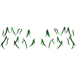 Green Glitched Spiky Aura Top