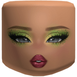 Green Glitter Zara Midnight Sun Glam Makeup Face