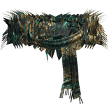 Green Gold Grunge Fur Neck Chrome Scarf