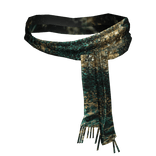 Green Gold Grunge Neck Chrome Scarf