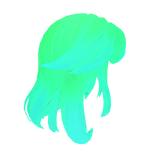 Green Gradient Short Straight Party Popstar Hair