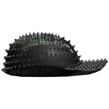 Green Grunge Distressed Sideways Spiked Cap