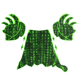 Green Hacker Cartoony Demon Cape and Pauldorn
