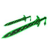 Green Hacker Cartoony Demon Swords