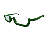 Green Half-Rim Reflective Glasses