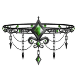 Green Halloween Gemstone Choker