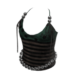 Green Halter Bow Tied Top