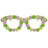 green harajuku igari decora button glasses