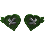 Green Heart Button Eyes