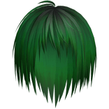Green Japanese Vkei Messy Unkept Scene Hair