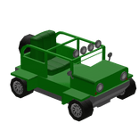 Green Jeep Cartoony 4x4 Car Wagon