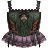 Green Knit Sweater Corset Top