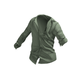 Green Loose Button-up