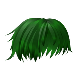 Green Messy Boy Emo Hair Style