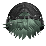 Green Messy Hair w/ Headphones & Y2K Hat