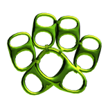Green Metal Emo Alt Soda Tab Paw Hair Clip