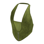 Green Mixed Animal Print Party Tank Crop Top