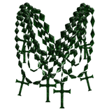 Green Multi Layered Cross Chains 3.0