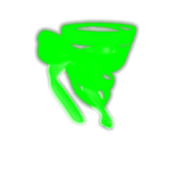Green neon Silk bow twisted (korblox) [EMISSIVE]