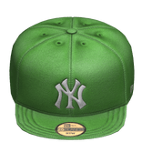 Green NY Fitted Cap | Tilted