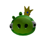 Green Pig King Head