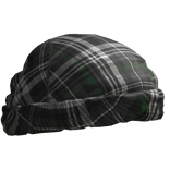 Green Plaid Rough Beanie