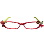 Green Red igari glasses mori kei apple twee button