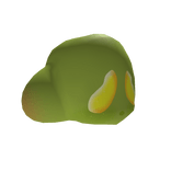 Green Shy Alien Head.•☆