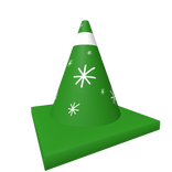 Green Snow Christmas Traffic Cone