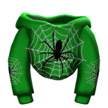 Green  Spider Web female Hoodie