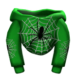 Green  Spider Web female Hoodie